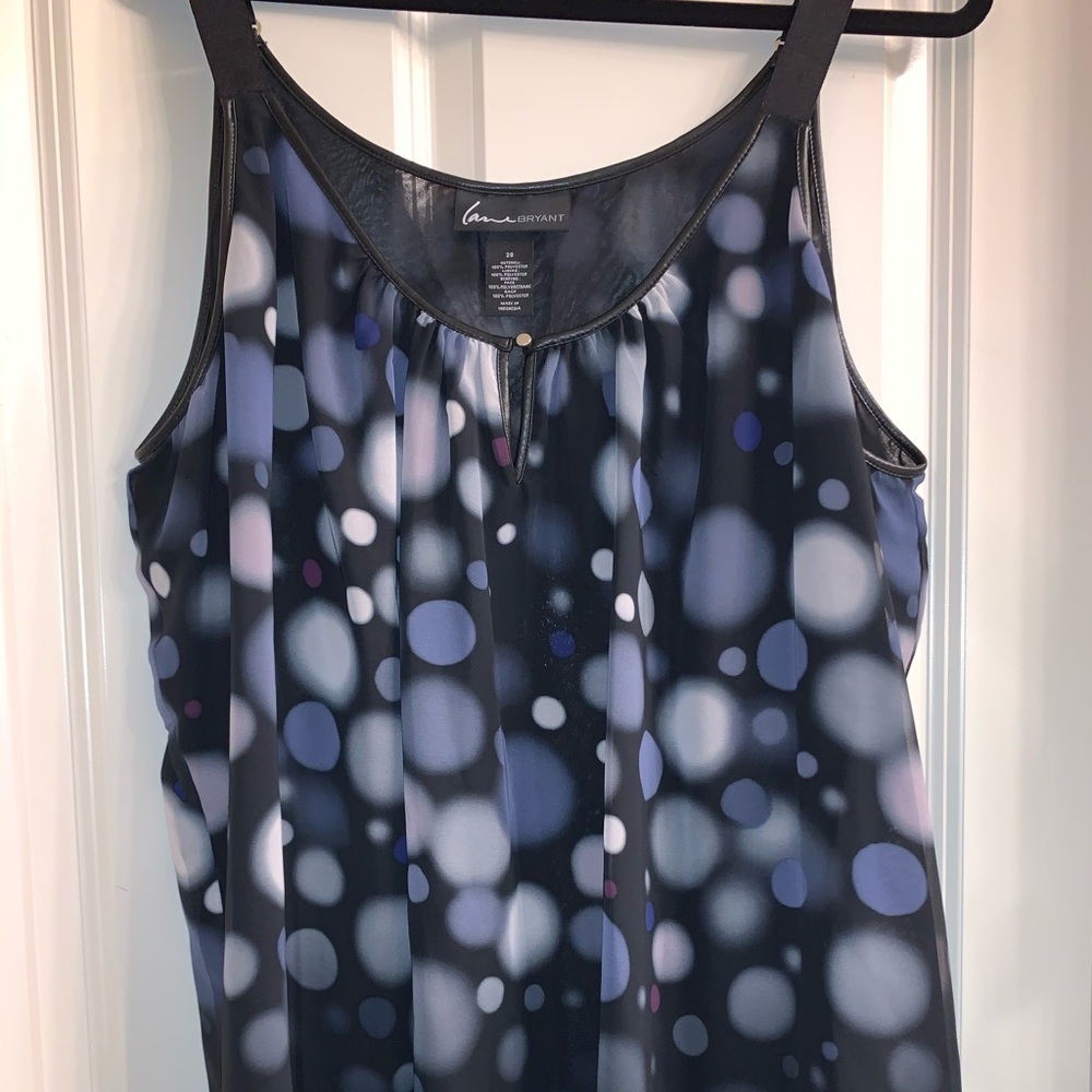 Lane Bryant tank/ cami black and blue